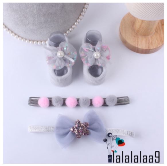 [HCM]Set 2 băng đô kèm tất cho bé