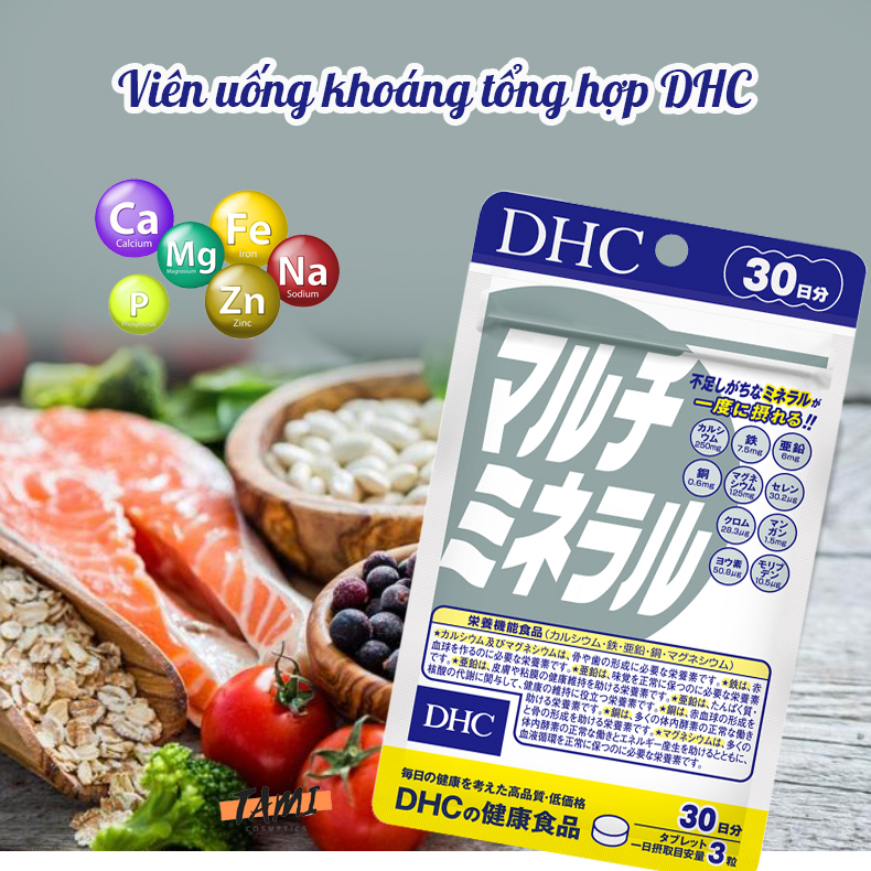 Viên uống Khoáng tổng hợp DHC Nhật Bản thực phẩm chức năng bổ sung 10 khoáng chất thiết yếu tăng cường sức khỏe gói 30 ngày TA-DHC-MIN30