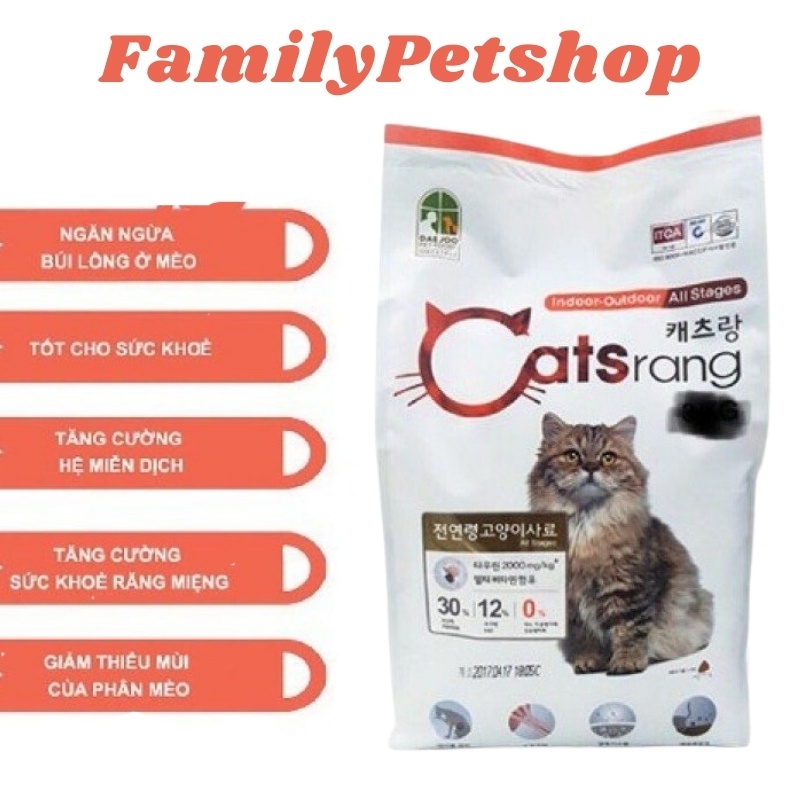 Thức Ăn Hạt Cho Mèo Catsrang Hàn Quốc-Gói 400G