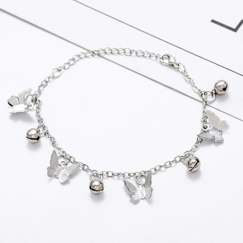 Vòng tay vòng chân TIỂU ĐIỆP THIÊN QUAN TỨ PHÚC gắn bướm lục lạc hoa đào phụ kiện lắc tay lắc chân cổ trang