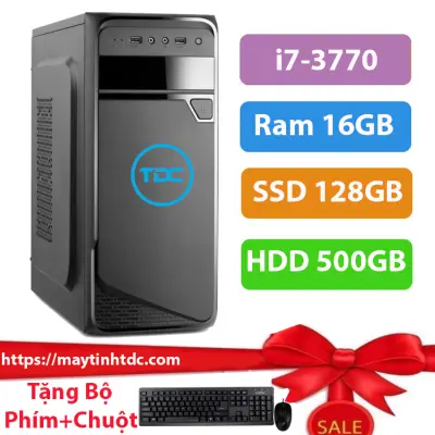 Máy tính để bàn { MAX PC } CPU Core i7 3770 | Ram 16GB | ổ cứng SSD 120GB + HDD 500GB. Qùa tặng bộ phím chuột, bàn di chuột. Bảo hành 12 tháng.