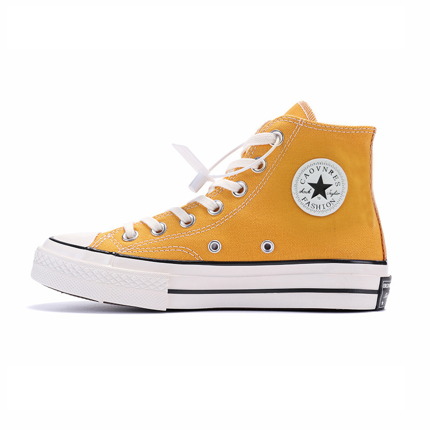 Giày vải bố cổ cao 1970s meiqi converse cổ điển giày nam nữ thoáng khí giày thể thao nữ màu đen dễ phối trào lưu