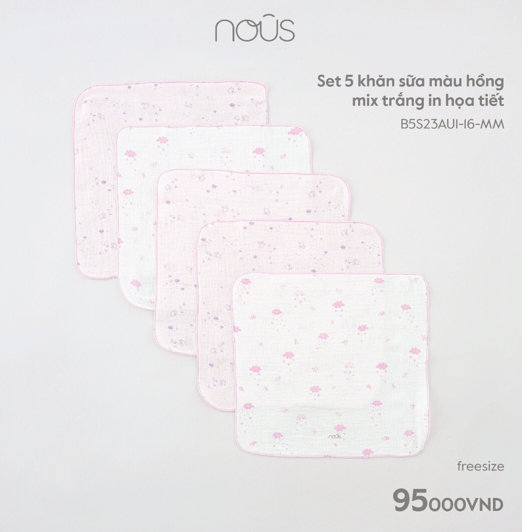 Nous - Set 5 khăn sữa Nous