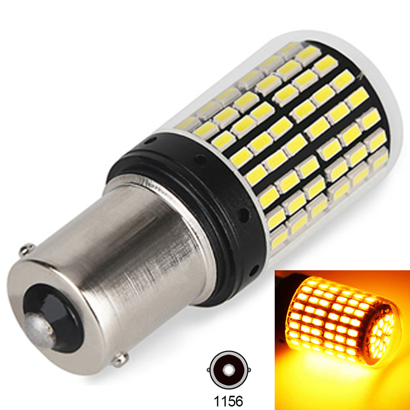 12V Car Turn Signal Light Bulbs 3014 144SMD Canbus No Error BA15S 1156 BA15D 1157