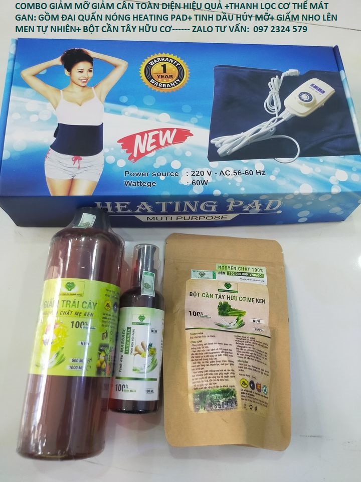Đai quấn nóng giảm mỡ Heating Pad