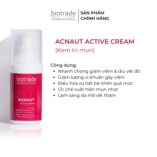 Chấm Mụn Biotrade Acnaut Active Cream 30ml