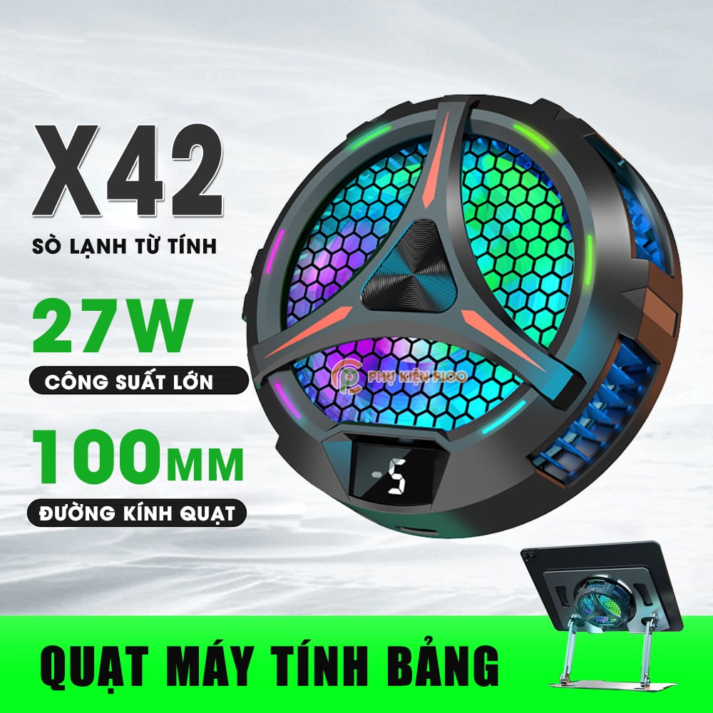 Quạt tản nhiệt Ipad máy tính bảng CX09 / X80 / X42 / X100 sò lạnh từ tính - Đế tản nhiệt Ipad sò lạnh
