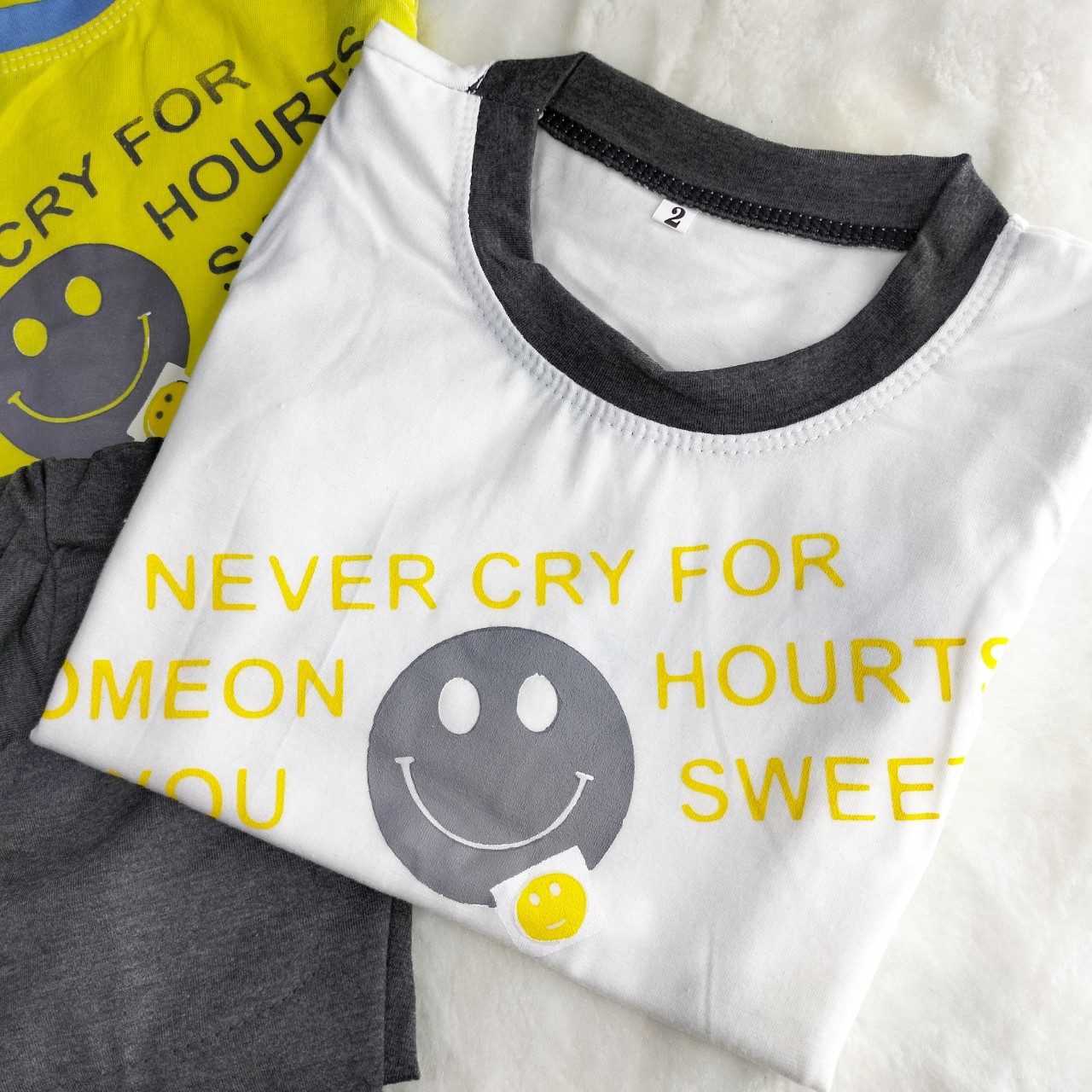 Bộ quần áo bé trai sát nách Never Cry chất cotton cao cấp cho bé từ 7-25kg