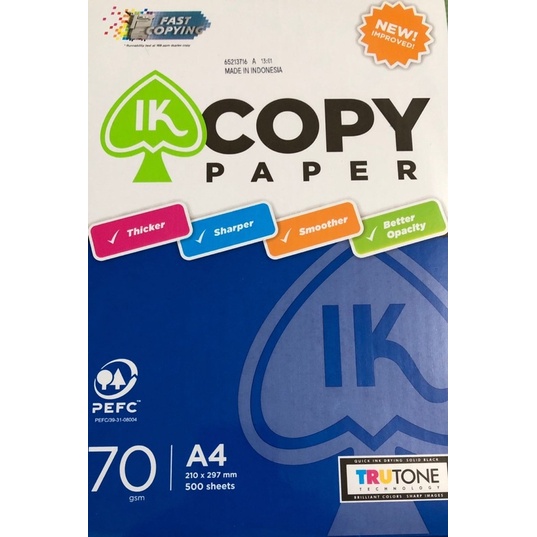 Giấy A4 Ik Copy 70gsm 500 Tờ Indonesia