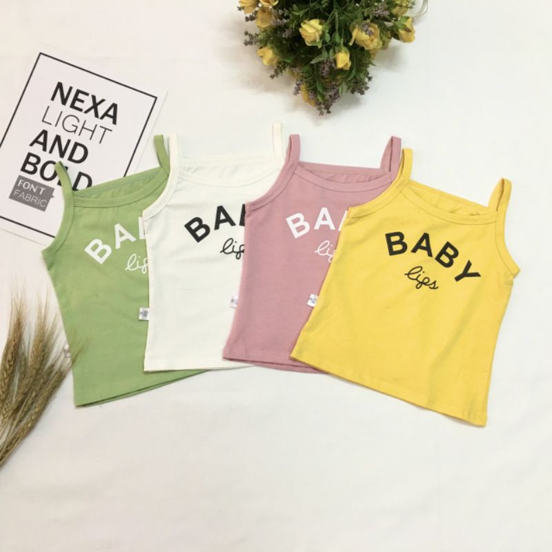 Áo hai dây bé gái 1_5 tuổi💥BAO CHẤT💥 áo dây 7_20kg cho bé gái chất cotton 4 chiều mềm mịn mát