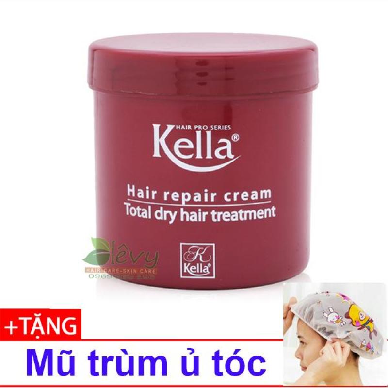 Hấp dầu suôn mềm bóng tóc Kella 500ml + 01 mũ trùm ủ tóc nhập khẩu
