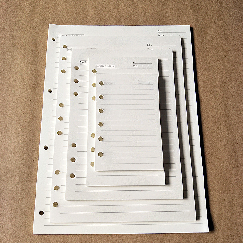 Ruột sổ còng/Giấy refill cho Binder 6 lỗ size A5/A6