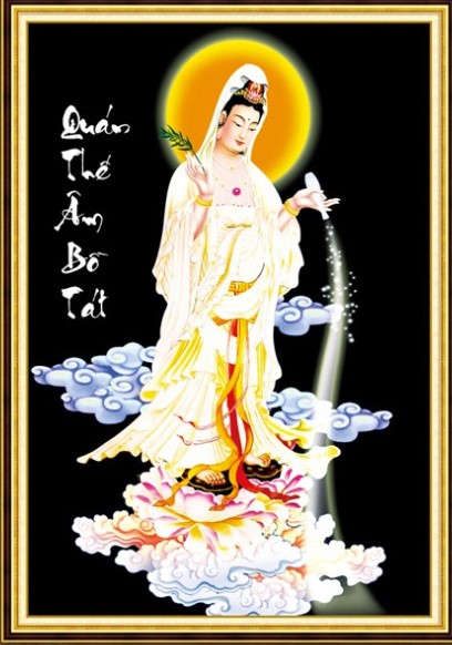 Tranh đá Quan Thế Âm Bồ Tát LG1542 - kích thước 50 * 70