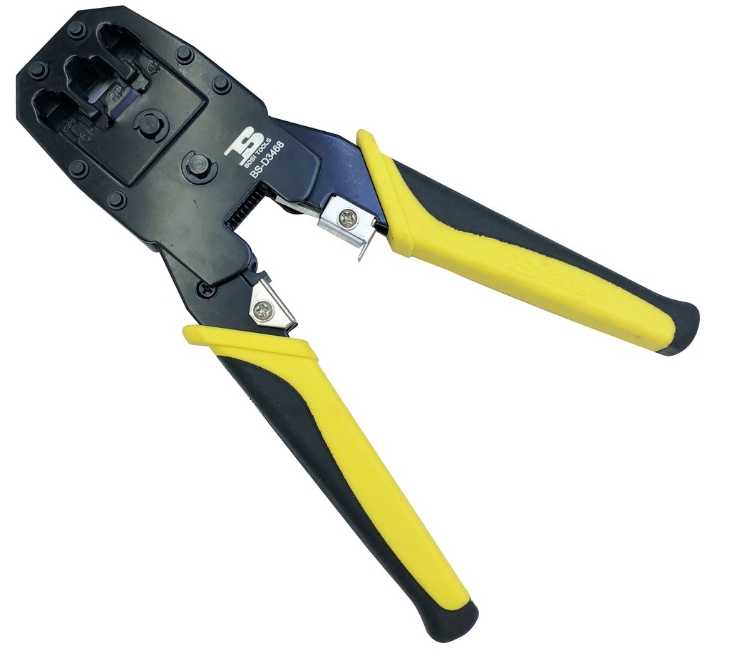 Kìm bấm cáp mạng Bosi BS-D3468 (Vàng)