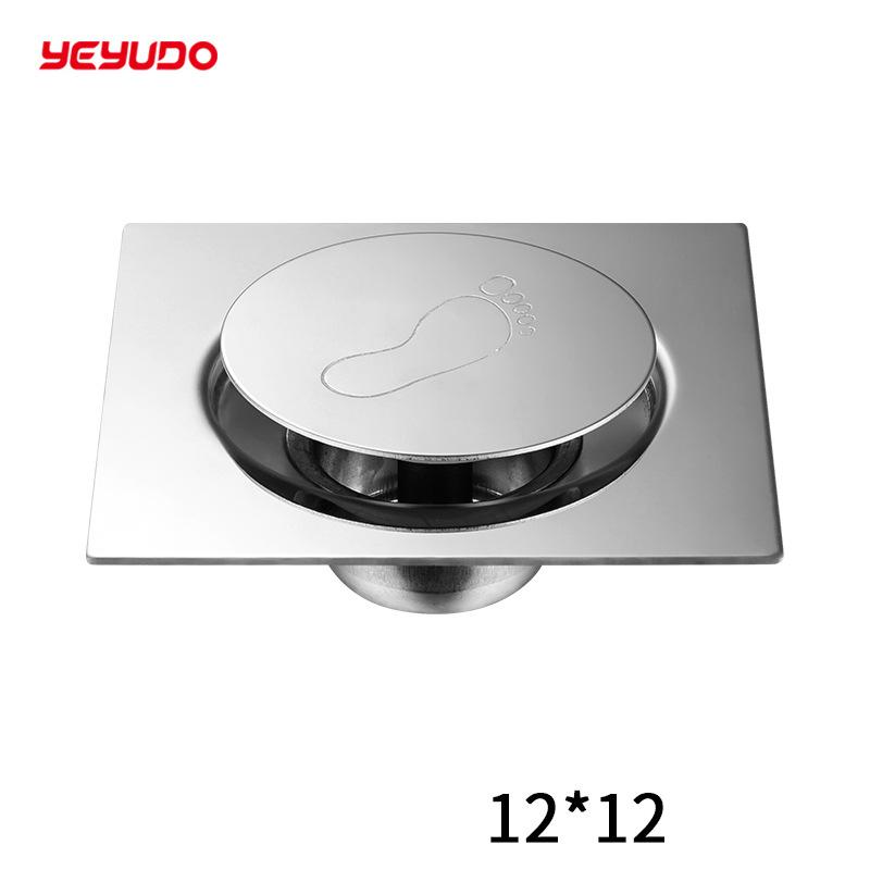 Thoát sàn chống mùi loại ấn chân có nắp đậy giúp ngăn mùi, ngăn côn trùng tuyệt đối, chất liệu inox 304 , sử dùng cho hố chờ 40 -60 -90mm (Full Size)