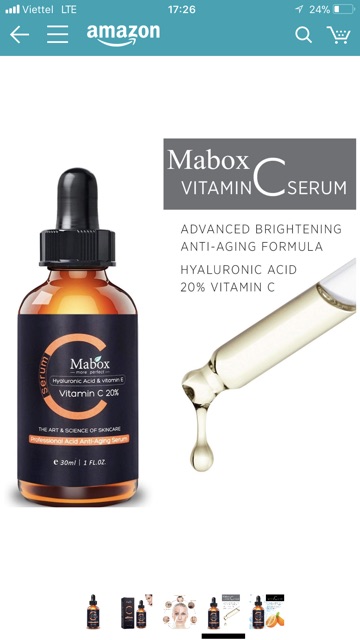 Serum Vitamin C Mabox 20% 30ml