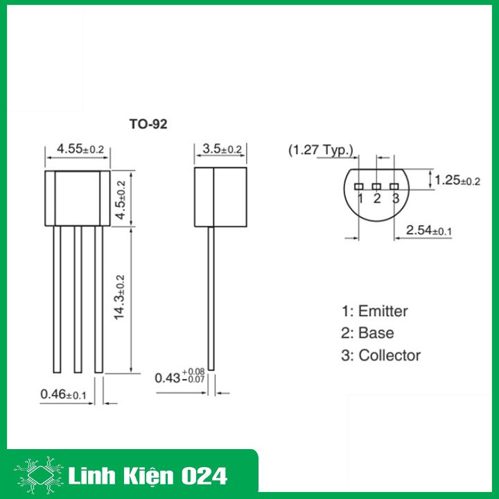 Bộ 10 Transistor C828 TO-92 NPN điện áp 25V 0.1A