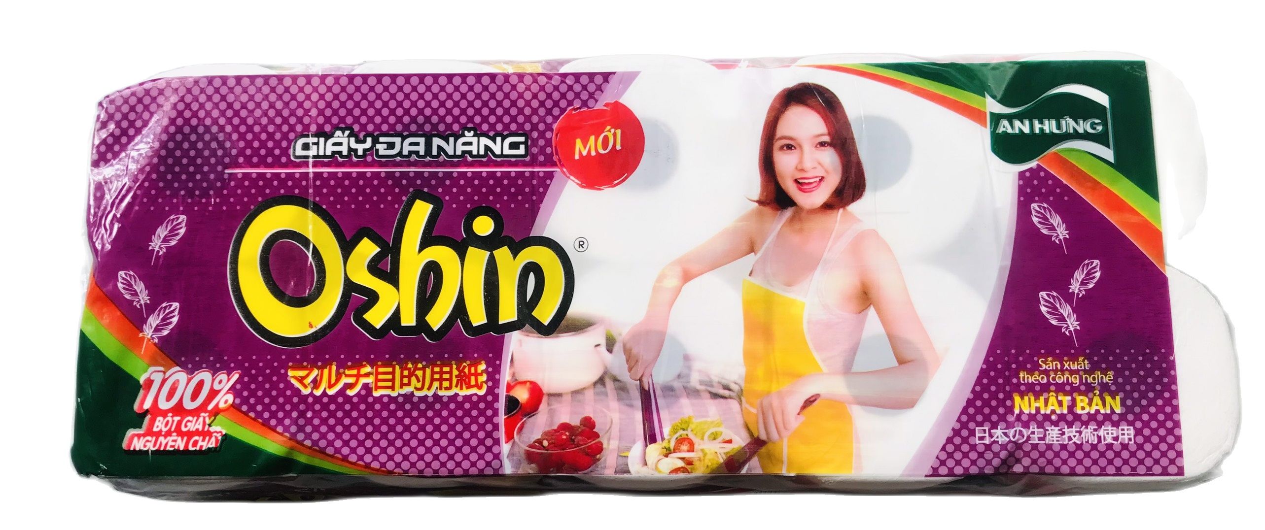 Giấy vệ sinh cao cấp Oshin ( 2 lớp, 900gr/1 bịch)