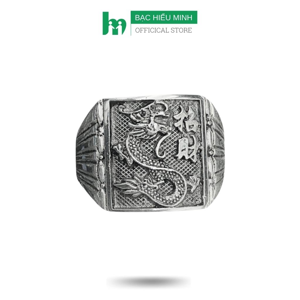 Nhẫn nam hình rồng bạc hiểu minh na527