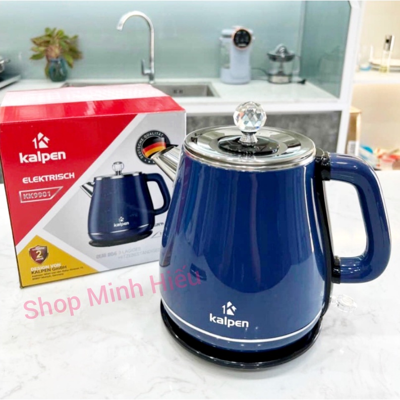 Ấm đun siêu tốc 2 lớp inox kalpen kk9901 công nghệ đức 1,8l