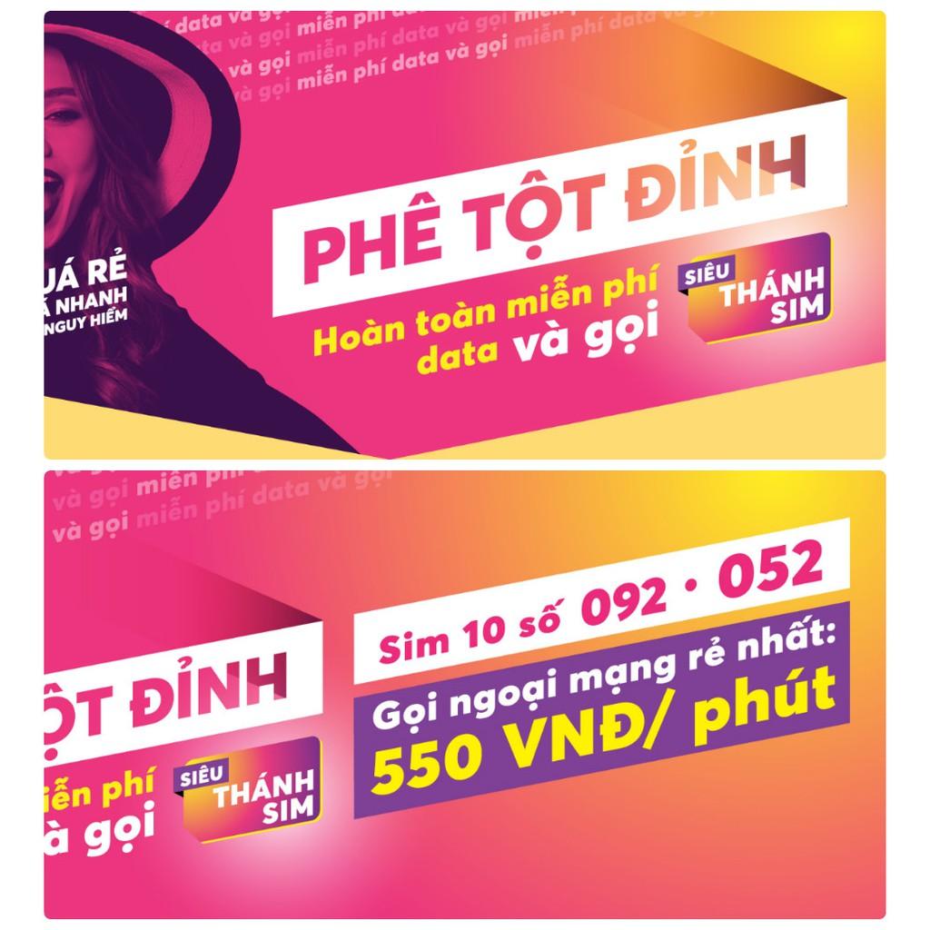 [HCM]SIÊU THÁNH SIM Vietnamobile Tặng 120GB/Tháng