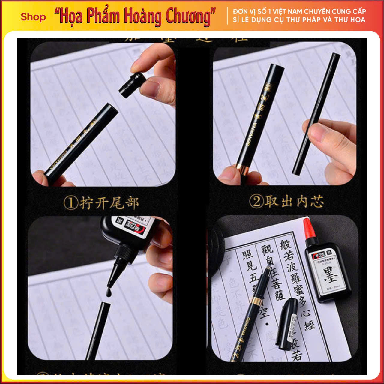 bút Dạ viết chứ hán