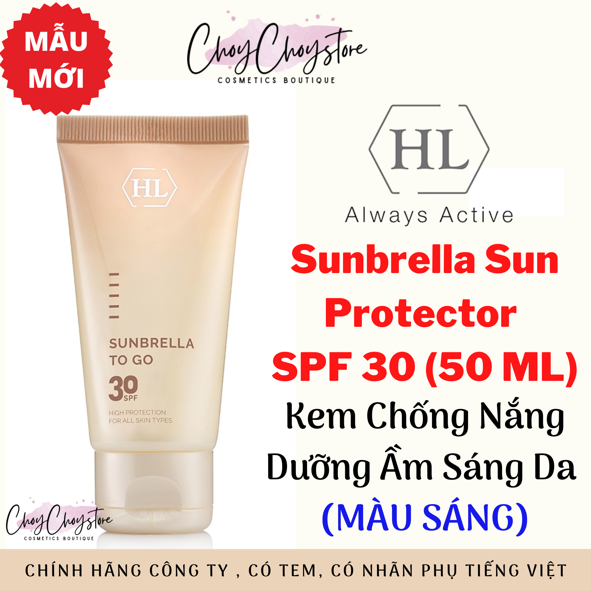 Kem chống nắng hl always active sunbrella sun protector spf 30 kem chống nắng dưỡng ầm sáng da