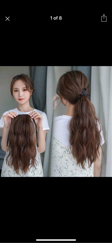 Tóc giả cột - Tóc giả cột xù ngắn