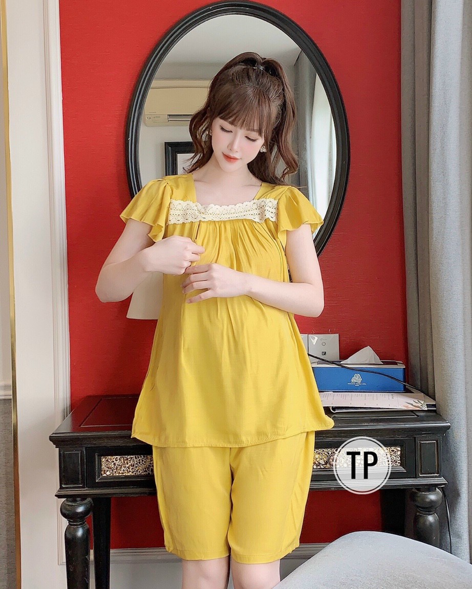 Bộ bầu chất lụa siêu mịn mát freesize 43-70kg ( ảnh thật)