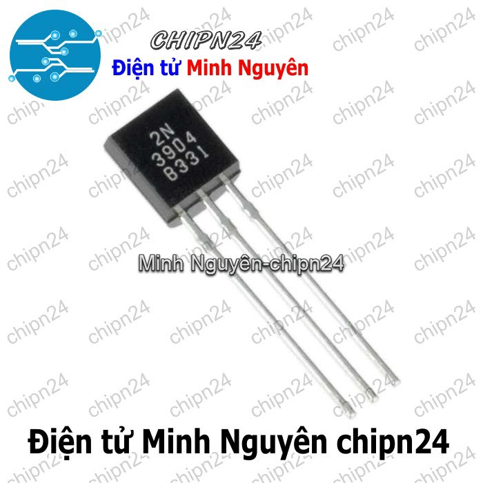 [25 con] (KT1) Transistor 2N3904 TO-92 NPN 200mA 40V (N3904 3904) - HH000656