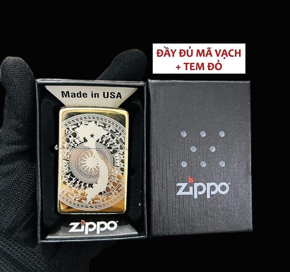Bật Lửa Zippo Mỹ Chính Hãng Bật lửa Zippo chính hãng USA từ Mỹ Khắc Hoă Văn Bản Đồ Việt Nam Zippo USA - Cam Kết Chính Hãng USA