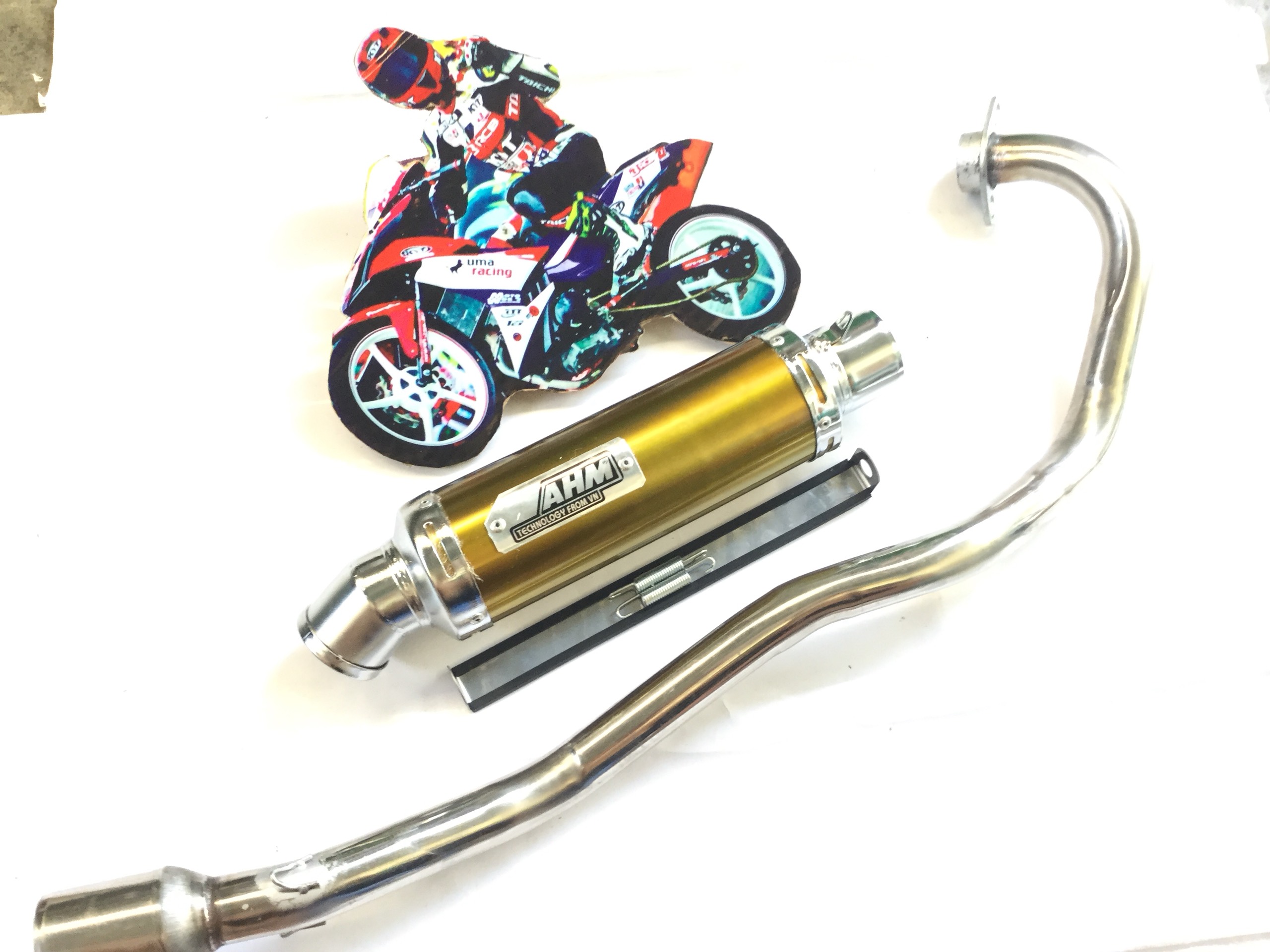 Pô độ ahm đỏ - Cổ Pô Lắp Exciter 150