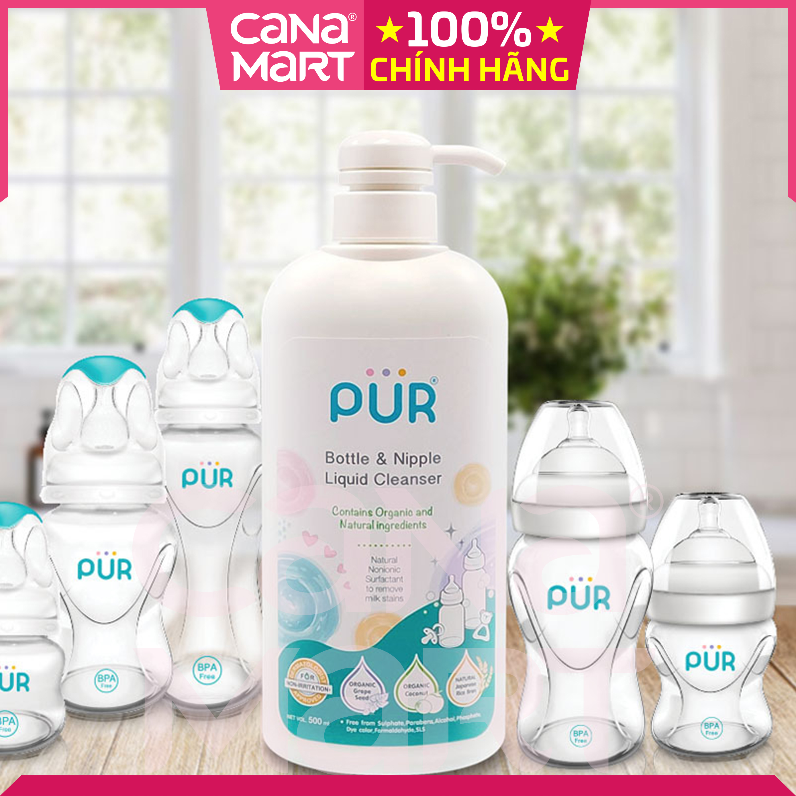 Túi nước rửa bình sữa Pur 450ml (2403)