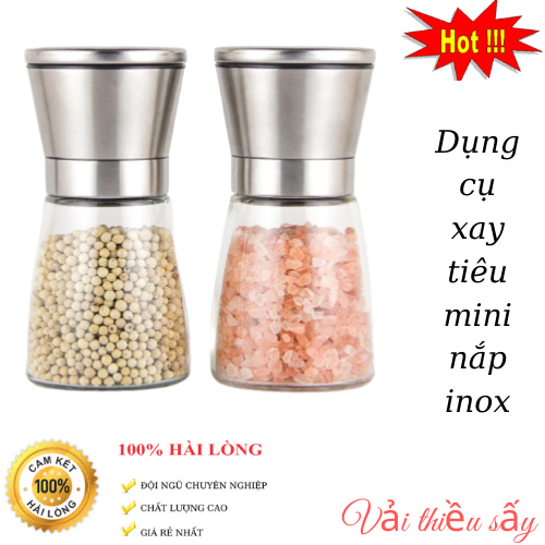 Cối Xay tiêu cầm tay nắp Inox