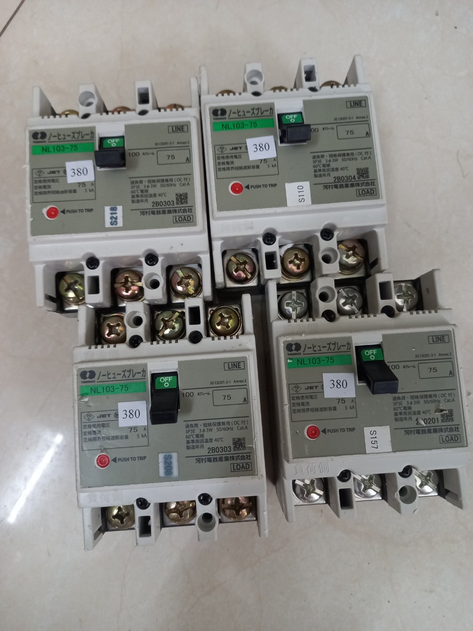 APTOMAT 3 PHA NHẬT BẢN 15A-100A