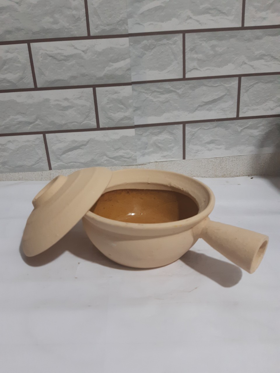 [HCM]Nồi đất trán men tay cầm trung ( không nấu )