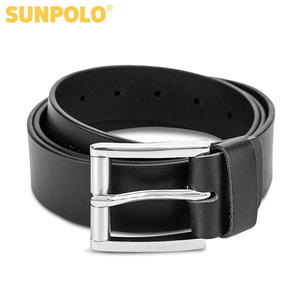 men cow leather belt (black)