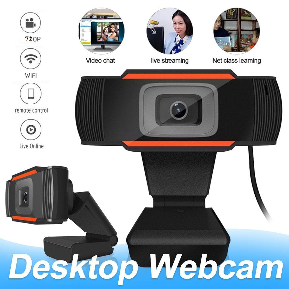 Webcam chân cao có micro và đế hít