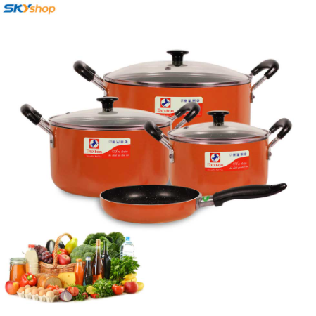 Bộ Nồi Nhôm Duxton (3 Nồi + 1 Chảo 20cm)