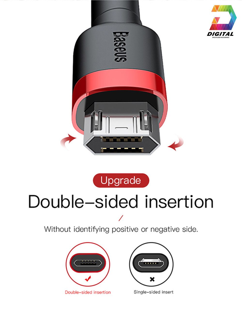 Cáp Sạc Nhanh Dài 2 Mét Baseus Cafule Cổng Micro USB Chính Hãng