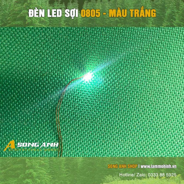 Đèn LED sợi bóng 0603 đã hàn sẵn ( 1 bịch 5 đèn )