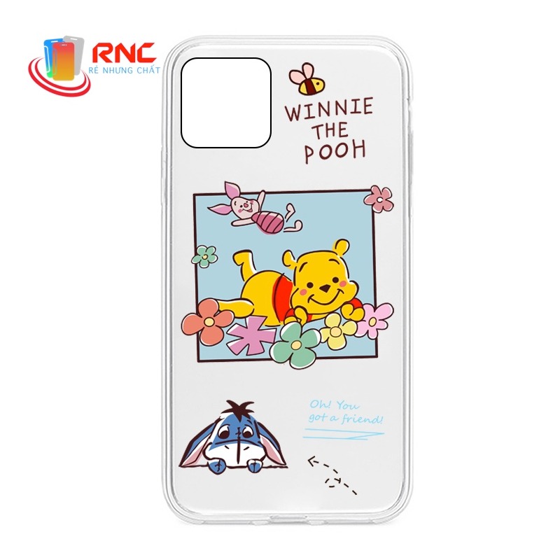 [HCM]Ốp lưng đủ dòng Iphone 5G/5S/6G/6S Plus/7G/8 Plus/X/Xs/11/12/12 Pro Max... Silicone trong in hình phim hoạt hình Gấu Pooh