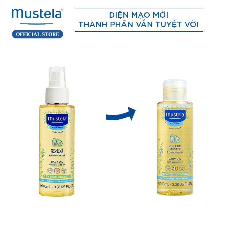 Dầu Massage Cho Trẻ Sơ Sinh & Em Bé Mustela 100ml