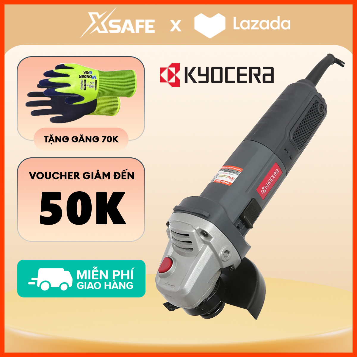Ag1000 Japan 900W AIO hand grinder skid switch angle grinder 100mm grinding wheel no-load speed 11000 rpm/min-xsafe