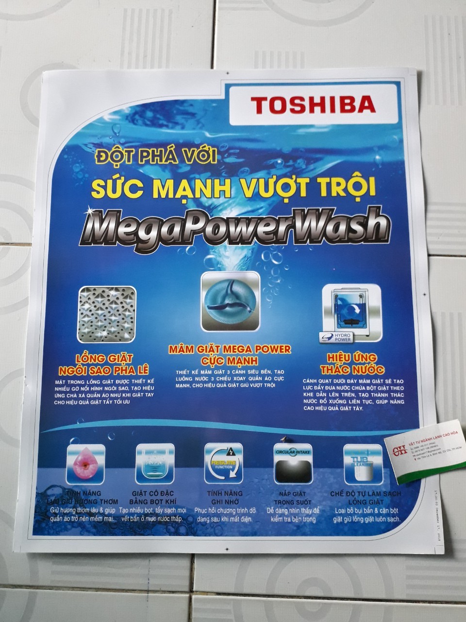 Tem dán máy giặt TOSHIBA nhiều mẫu
