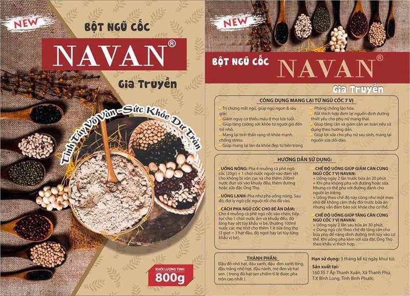 [Shop uy tín] BỘT NGŨ CỐC GIA TRUYỀN NAVAN 800GR