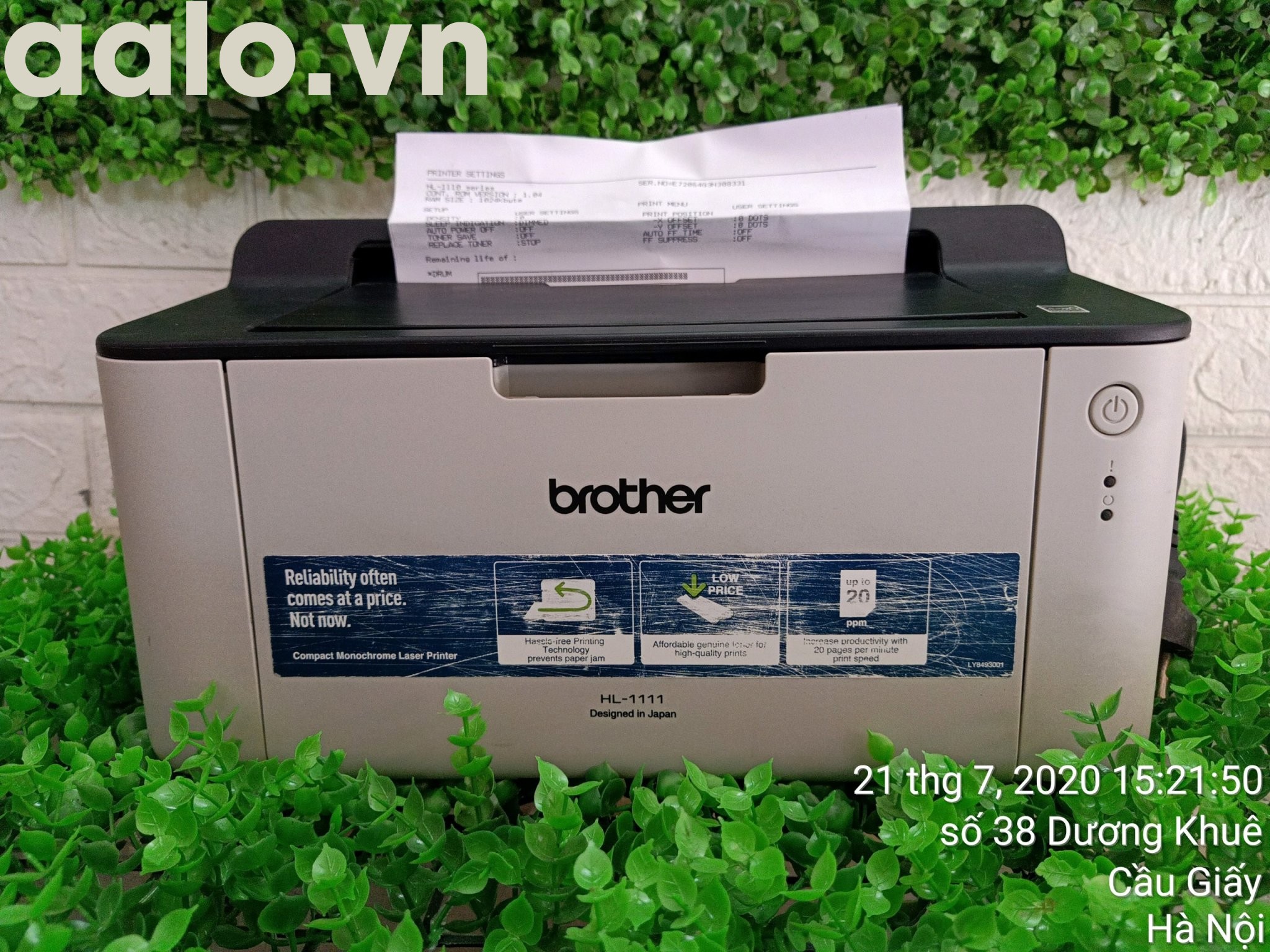 Máy in Laser trắng đen Brother HL - 1111 .Đã Qua Sử Dụng ( Tặng kèm hộp mực mới theo máy , dây nguồn dây usb mới )
