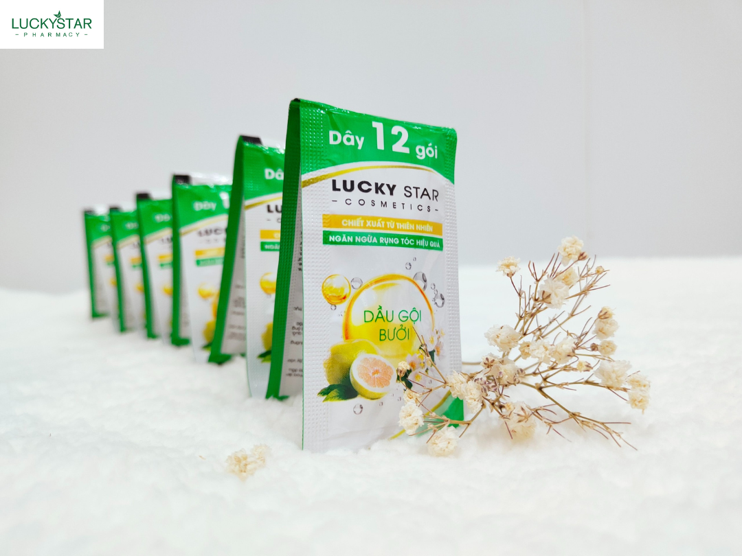 Dầu Gội Tinh Chất Bưởi Lucky Star Gói 6gr
