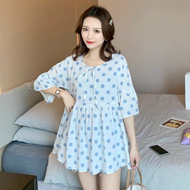 Áo bầu babydoll hoa siêu đẹp