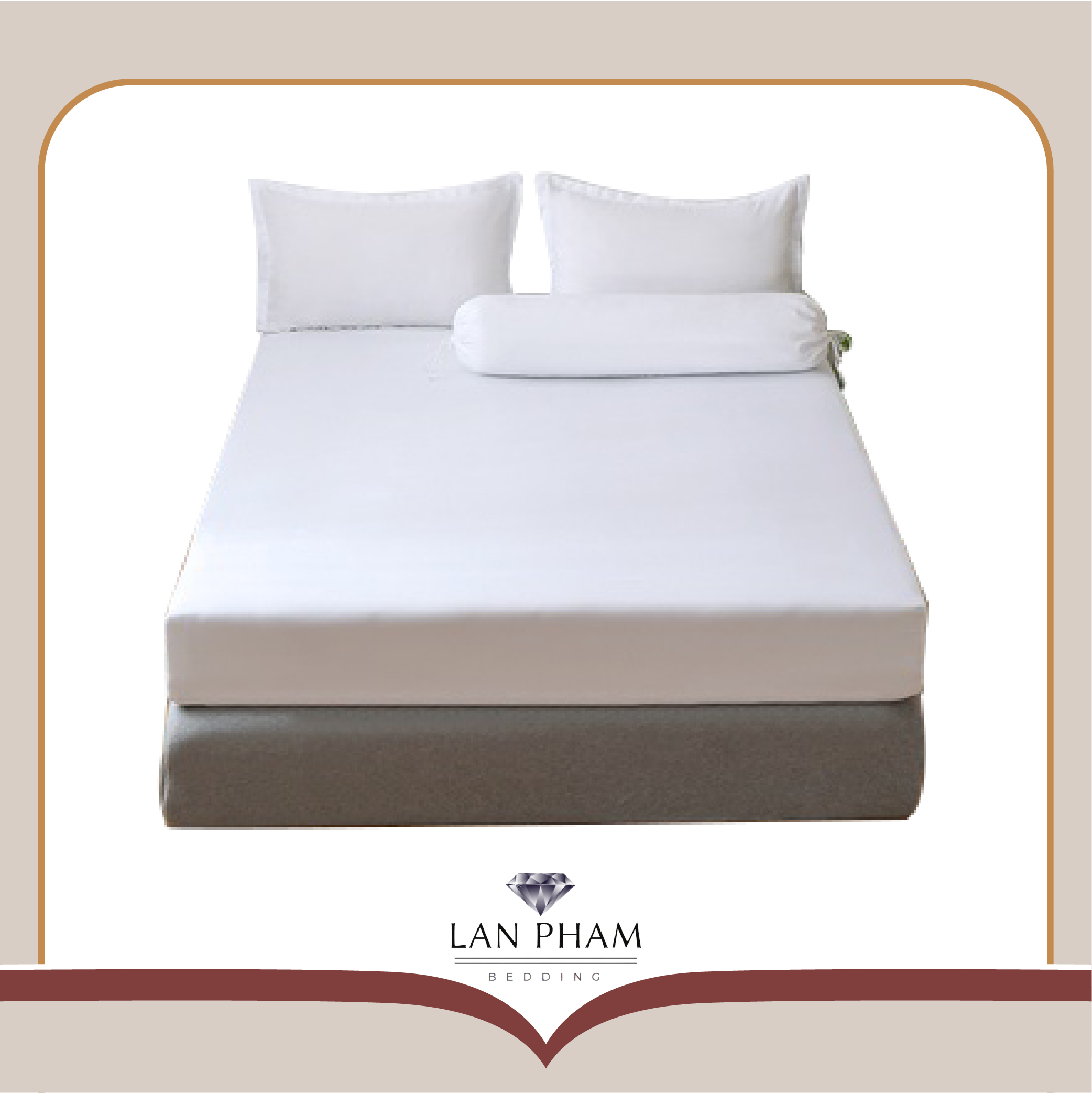Ga - drap giường lẻ thun mát lạnh lan pham bedding - màu trắng